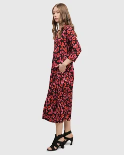 Begonia Cocoon Dress, Petals