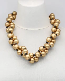 Big Bead Necklace, Gold