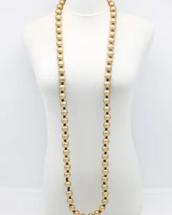 Big Bead Necklace, Gold