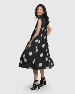 Bold Dot, Sleeveless Maxi Dress, Lace