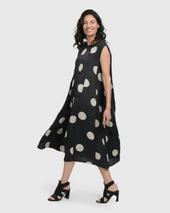 Bold Dot, Sleeveless Maxi Dress, Lace