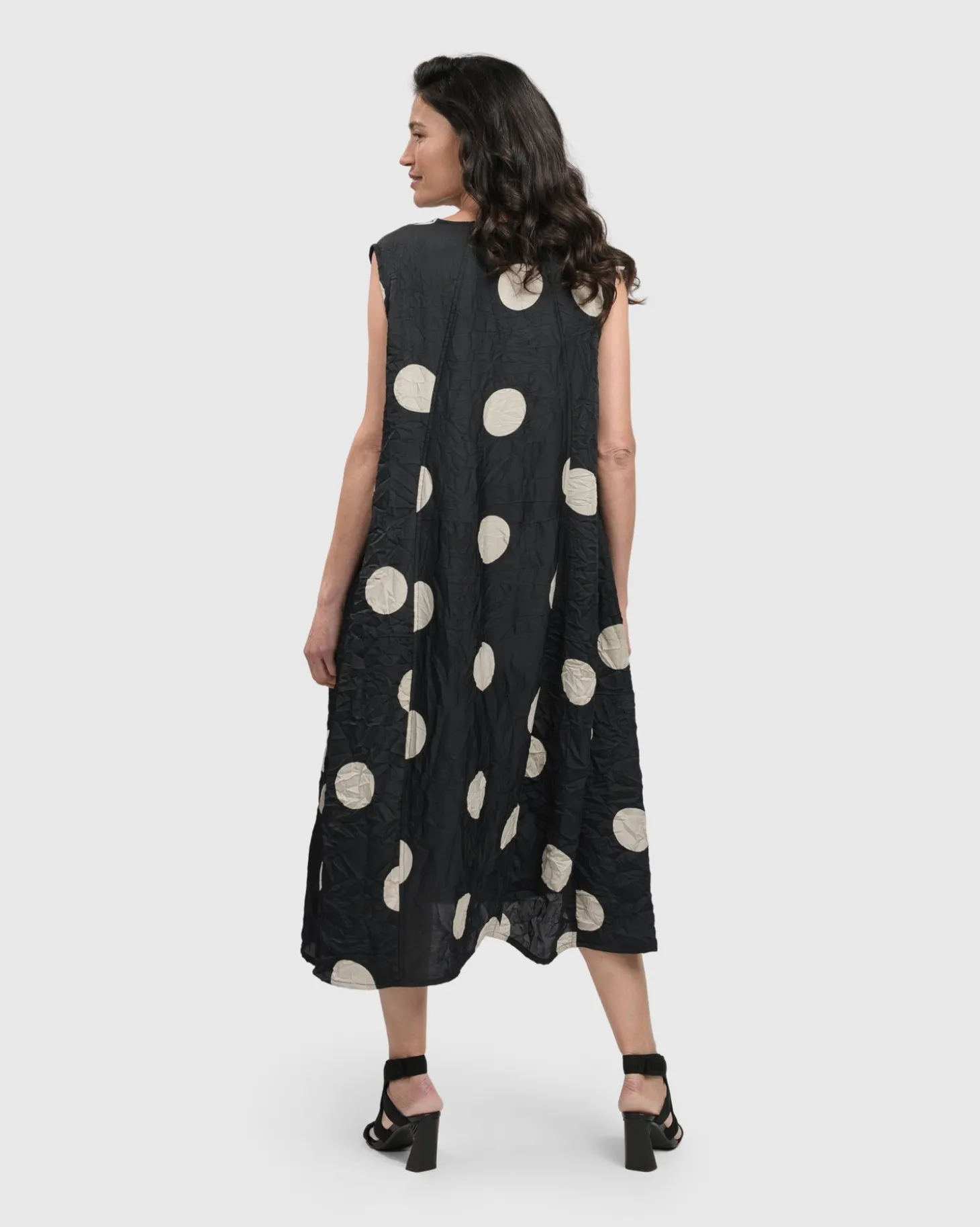 Bold Dot, Sleeveless Maxi Dress, Lace