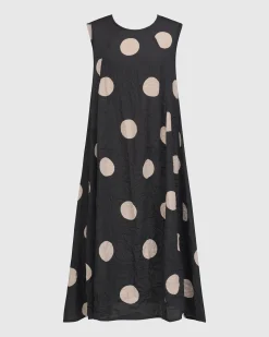Bold Dot, Sleeveless Maxi Dress, Lace