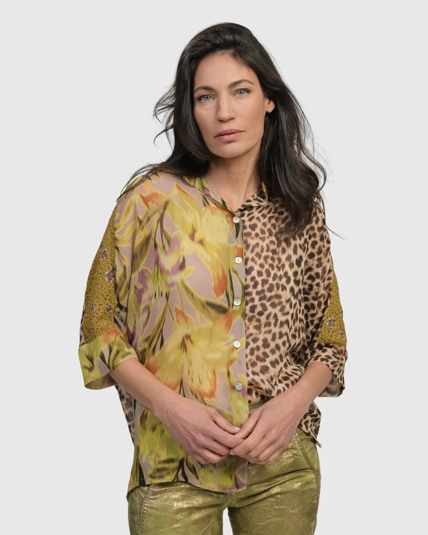 Bon Voyage Button Down Shirt, Mix