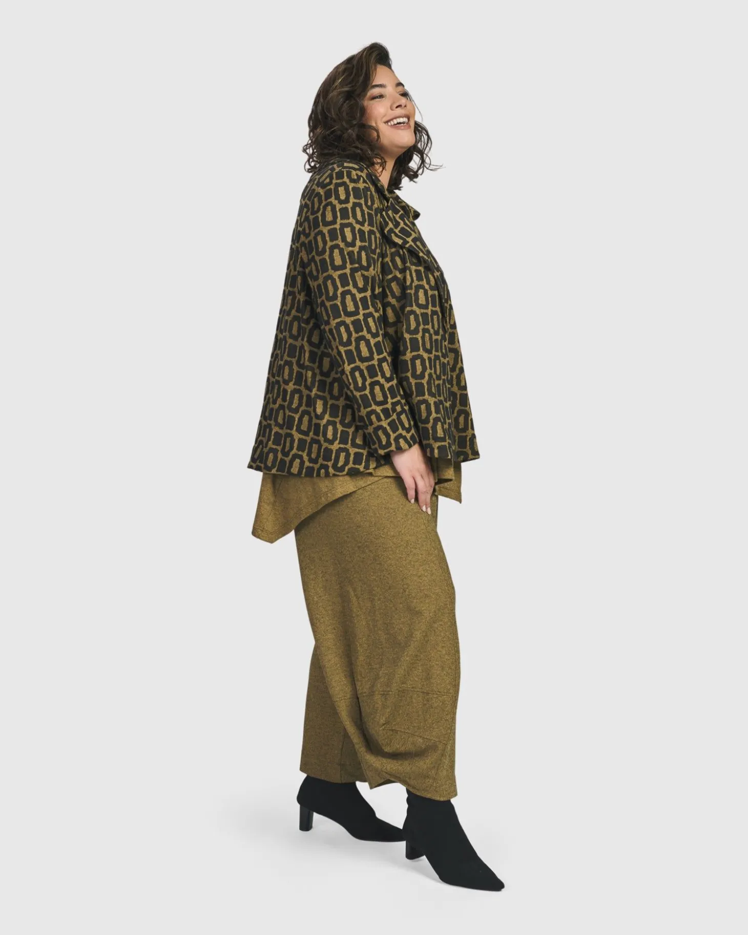 Boutique Swing Jacket, Ochre