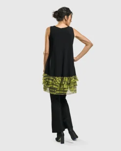 Busy Bee Sleeveless Tunic Top, Yellow