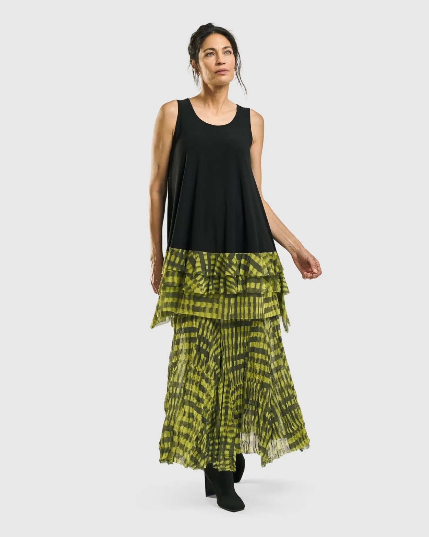 Busy Bee Sleeveless Tunic Top, Yellow