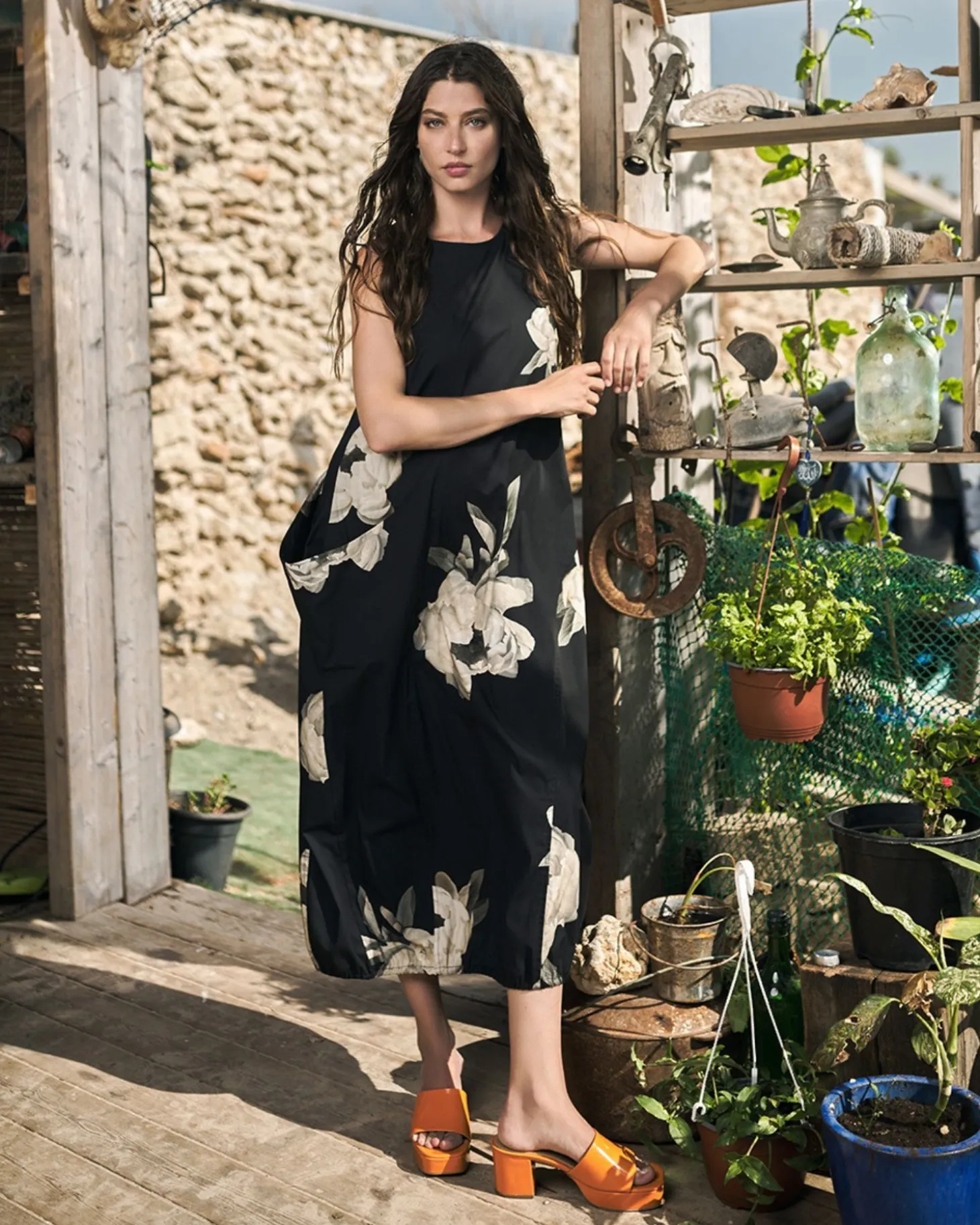Carla Pocket Dress, Roses