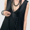 Catania Bead Necklace, Black