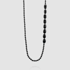 Catania Bead Necklace, Black