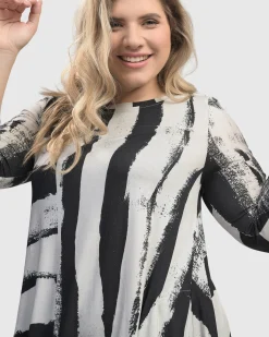 Charisma Swing Hi-Lo Tunic Top, Grunge