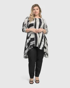 Charisma Swing Hi-Lo Tunic Top, Grunge