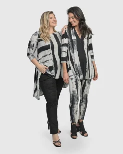 Charisma V Neck Tunic Top, Grunge