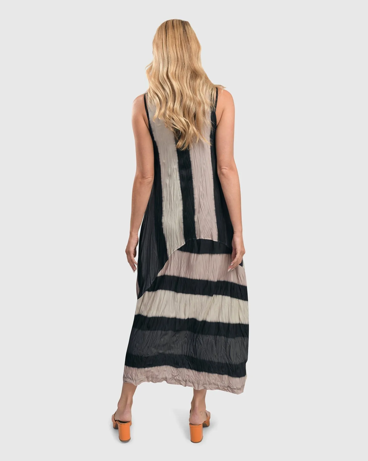 Charlie Crinkle Tank Dress, Stripe