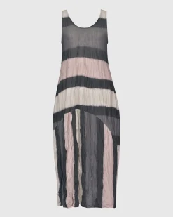 Charlie Crinkle Tank Dress, Stripe