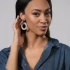 Circle Duet Earrings, Frost