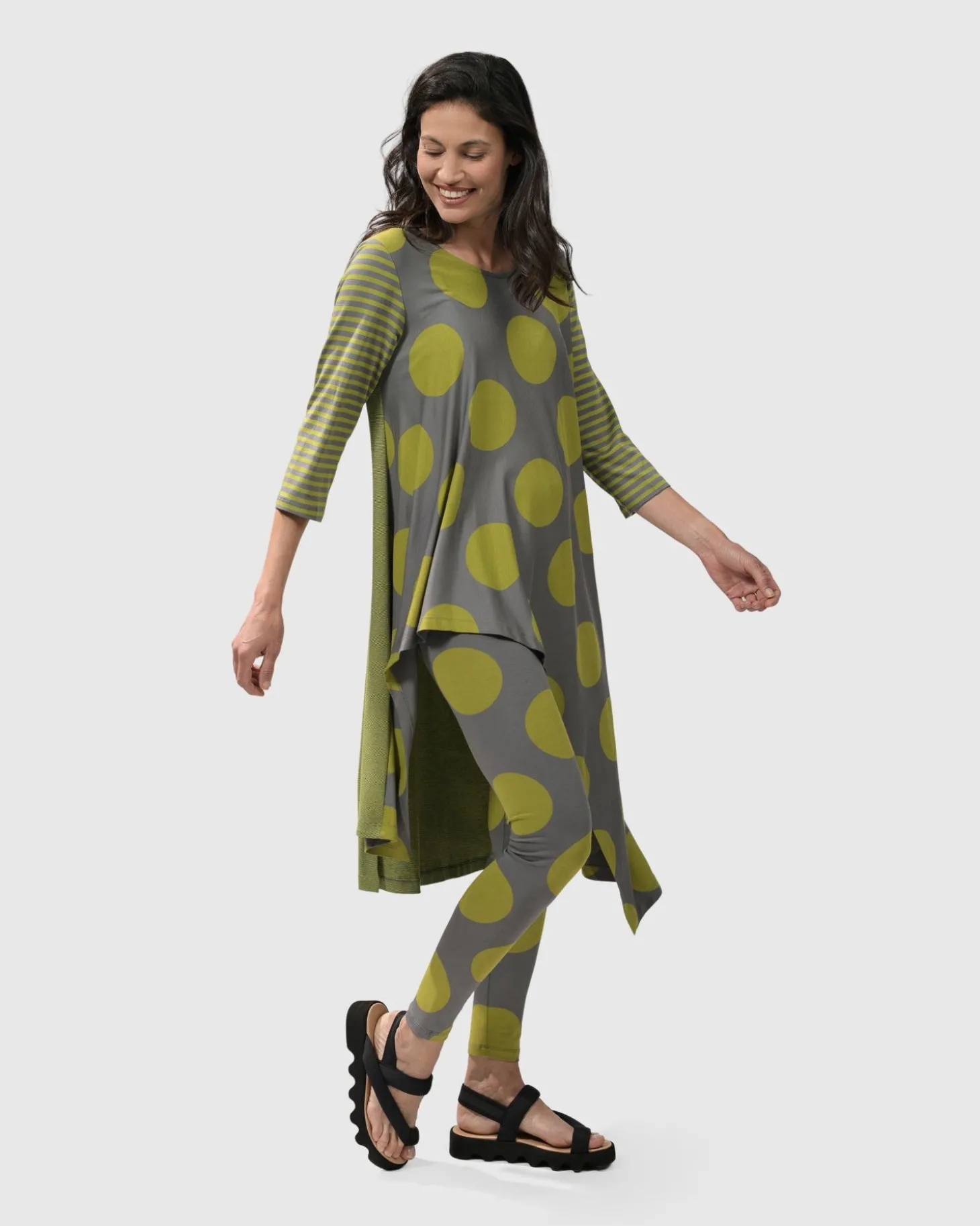City Sizzle Swing Tunic Top, Lime