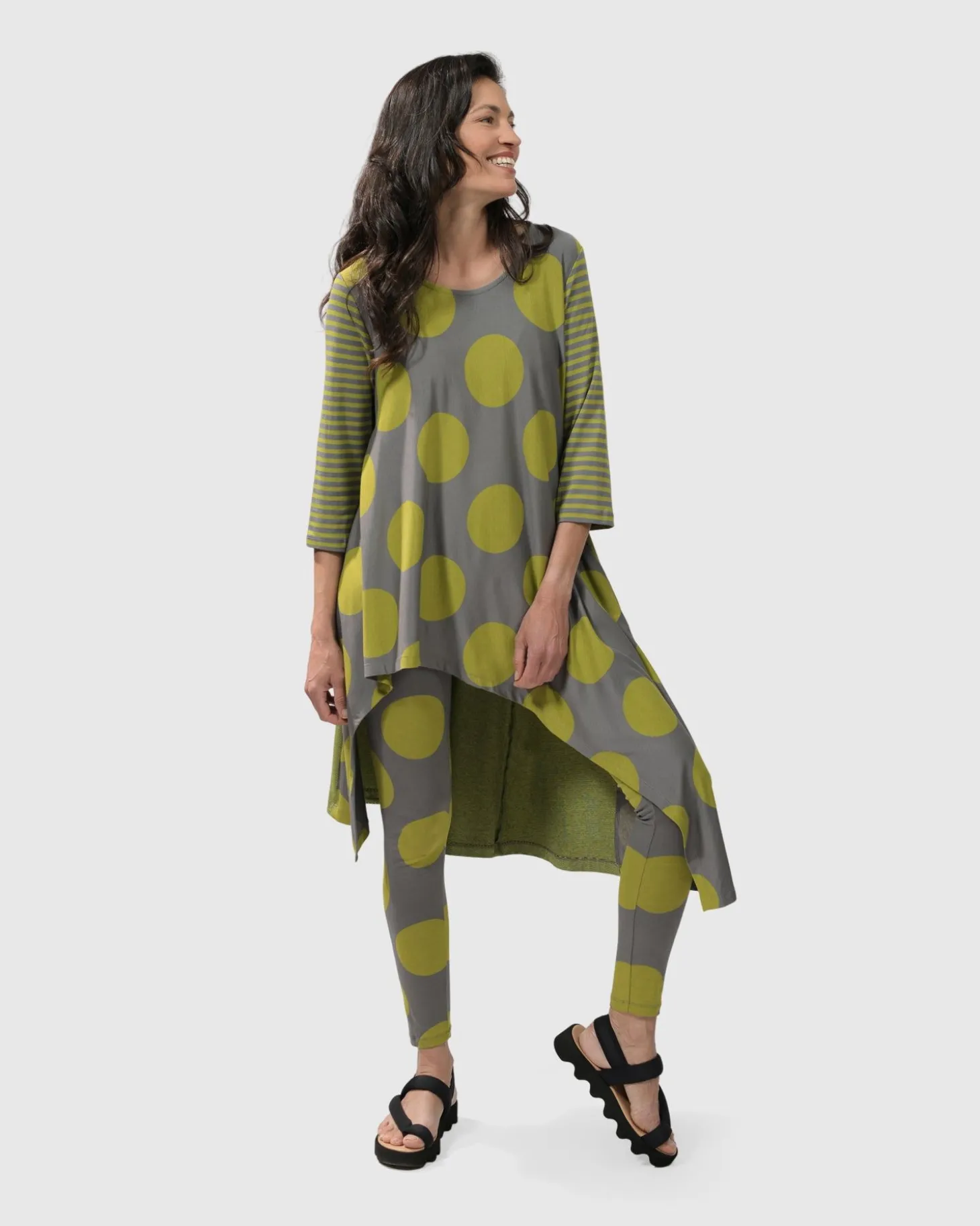 City Sizzle Swing Tunic Top, Lime