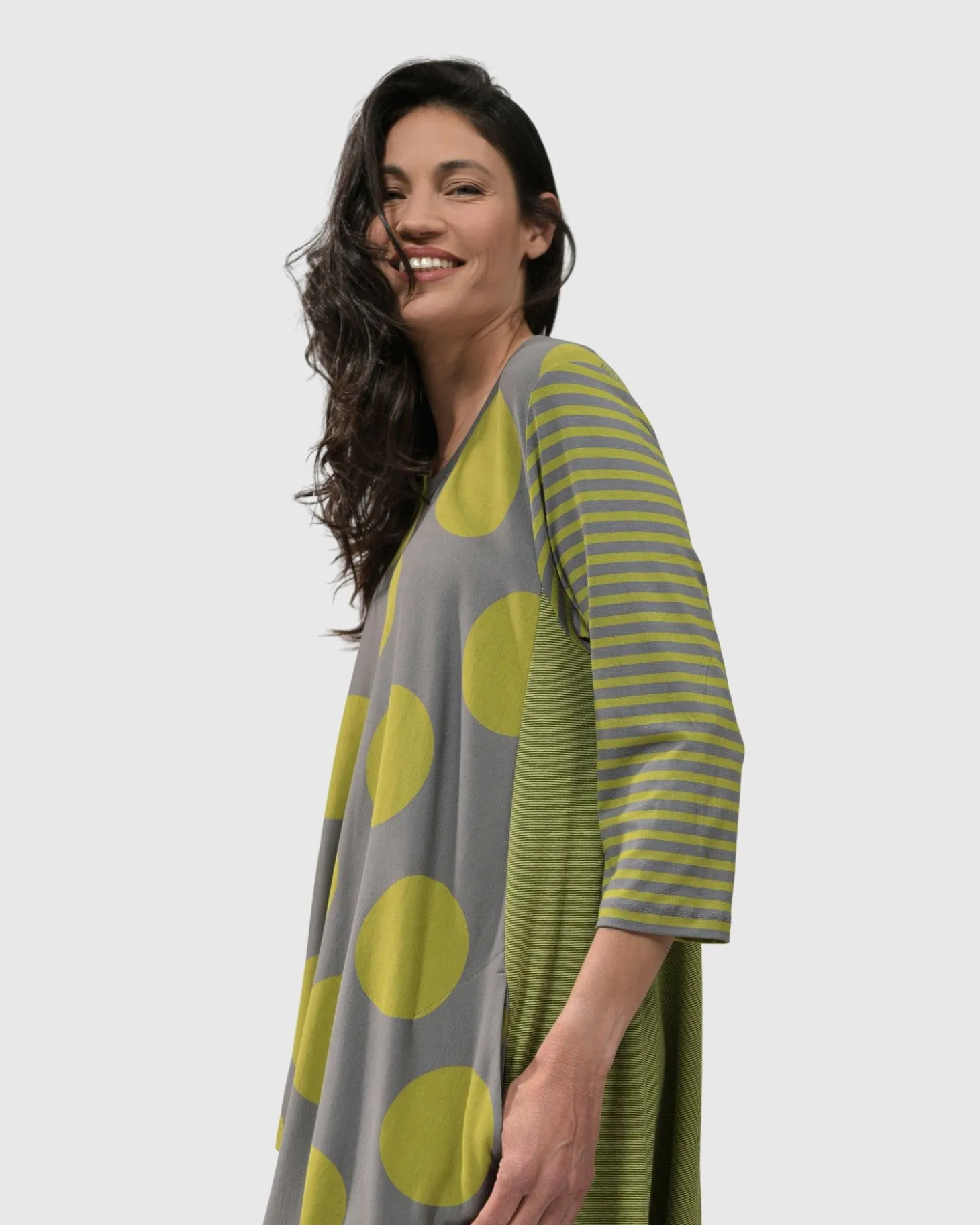 City Sizzle Swing Tunic Top, Lime