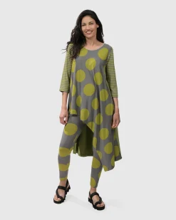 City Sizzle Swing Tunic Top, Lime