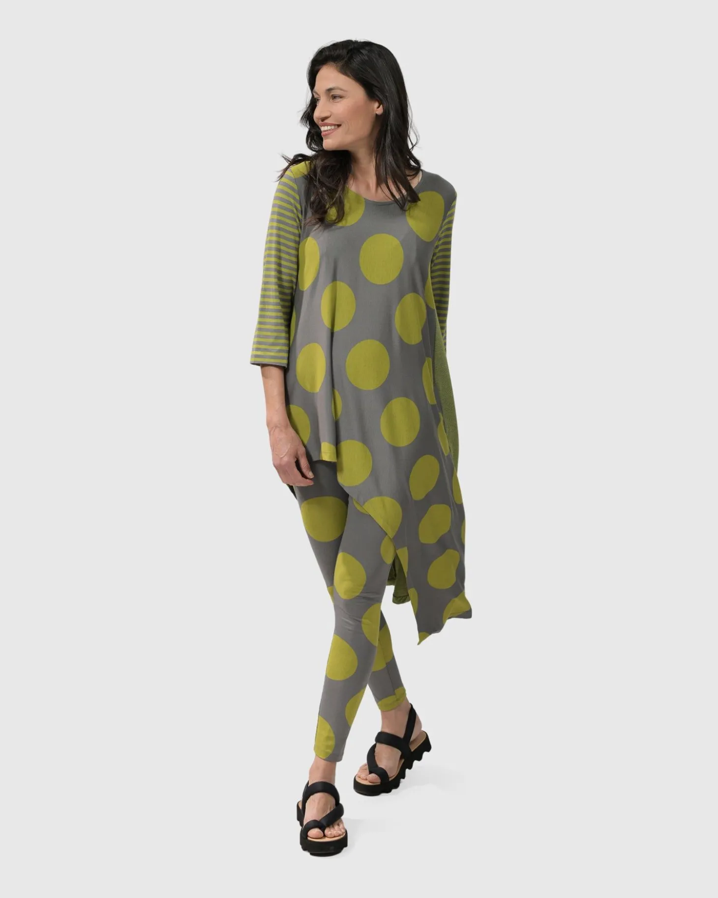 City Sizzle Swing Tunic Top, Lime