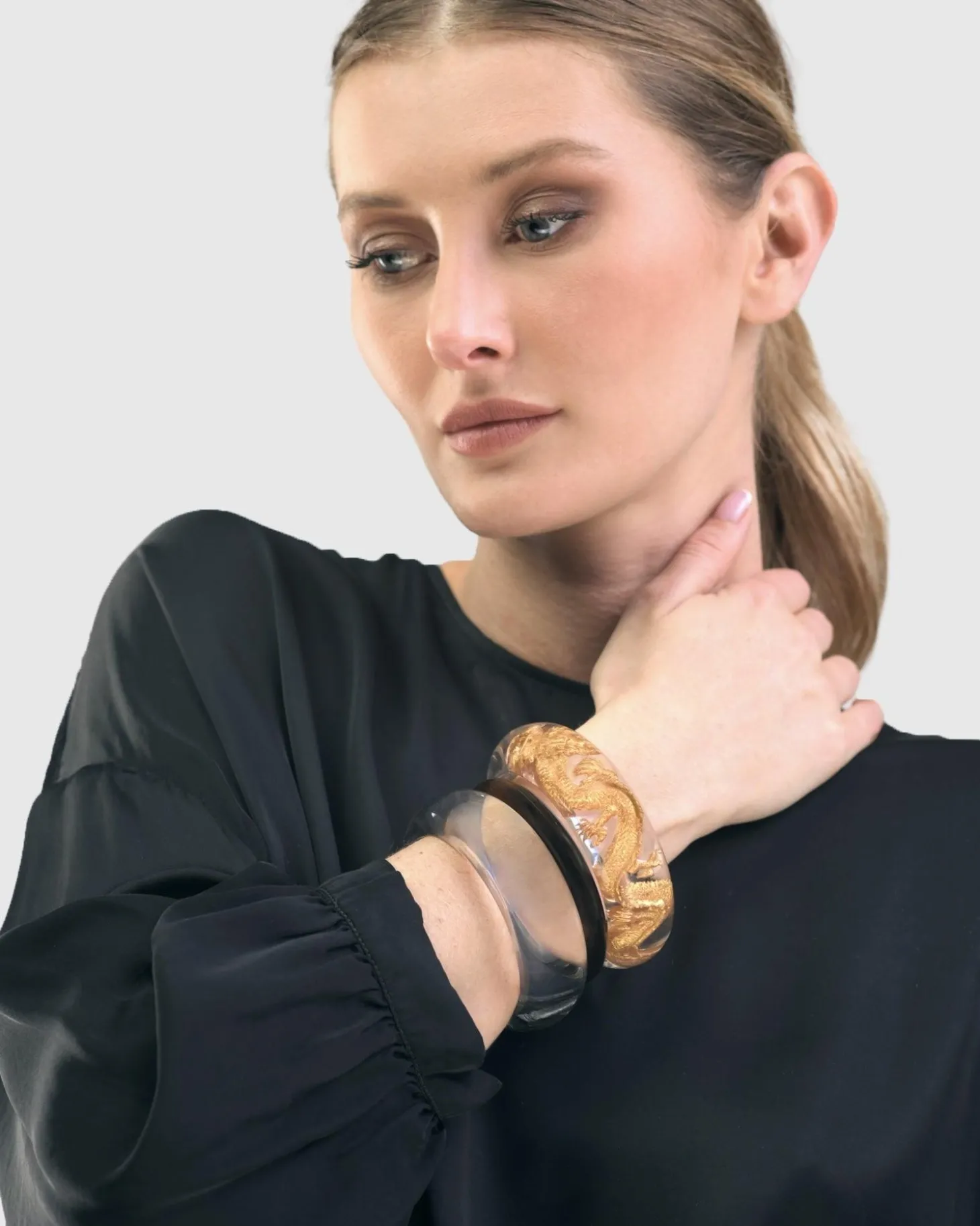 Clarity Bangle Bracelet, Clear