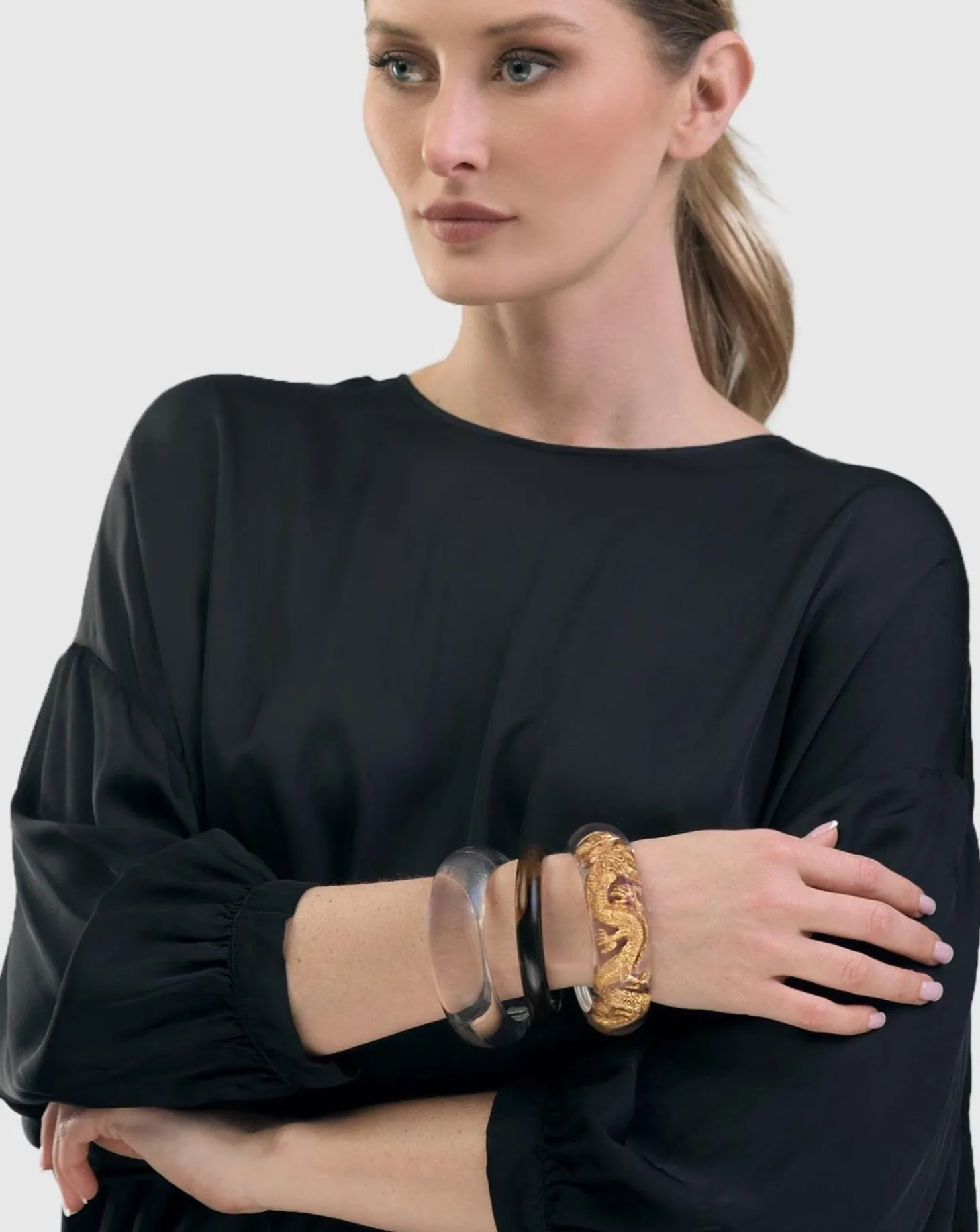 Clarity Bangle Bracelet, Clear