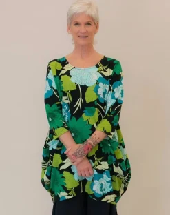 Cocoon Tunic Top, Floral