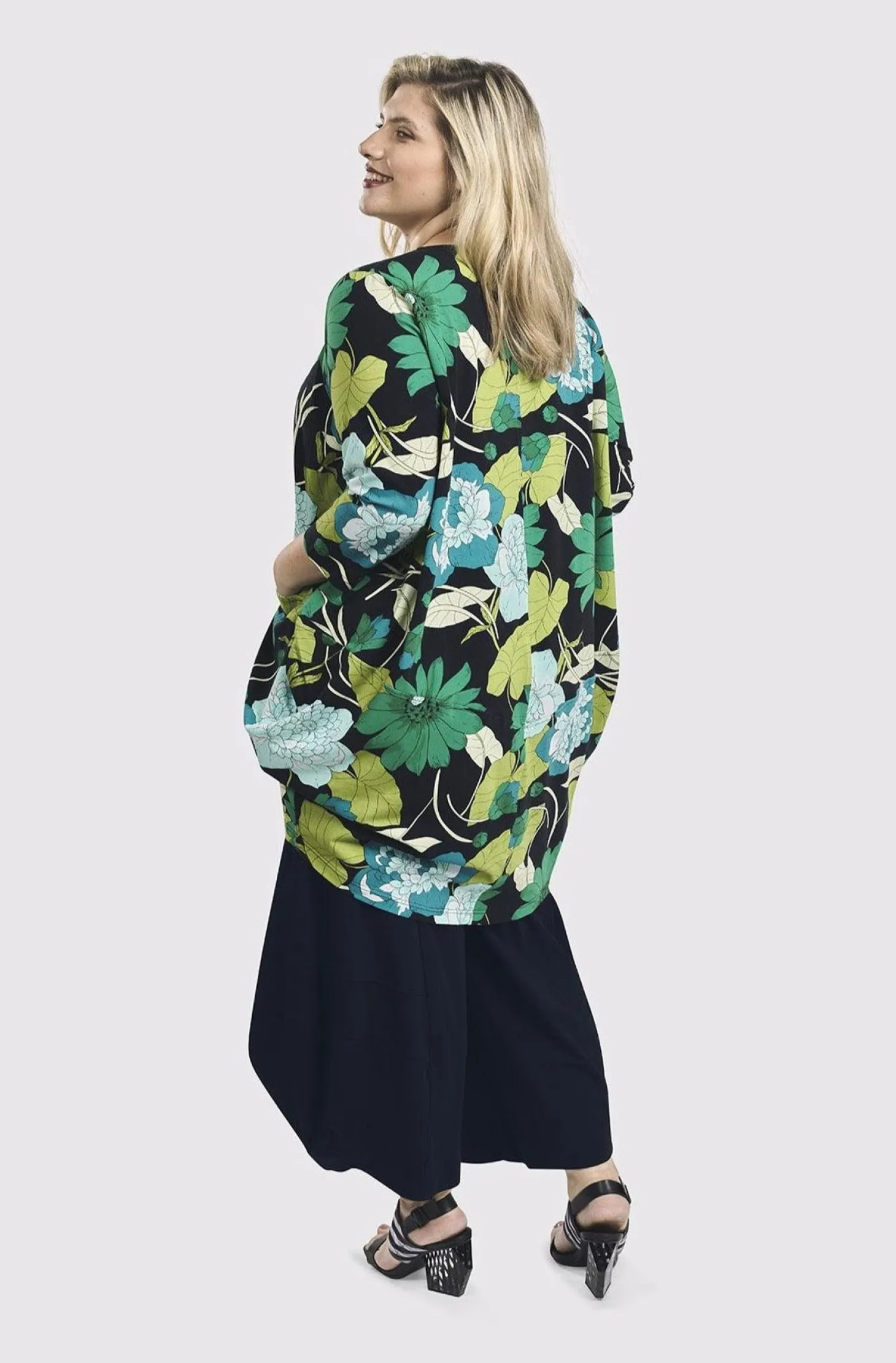 Cocoon Tunic Top, Floral