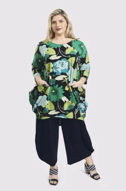 Cocoon Tunic Top, Floral