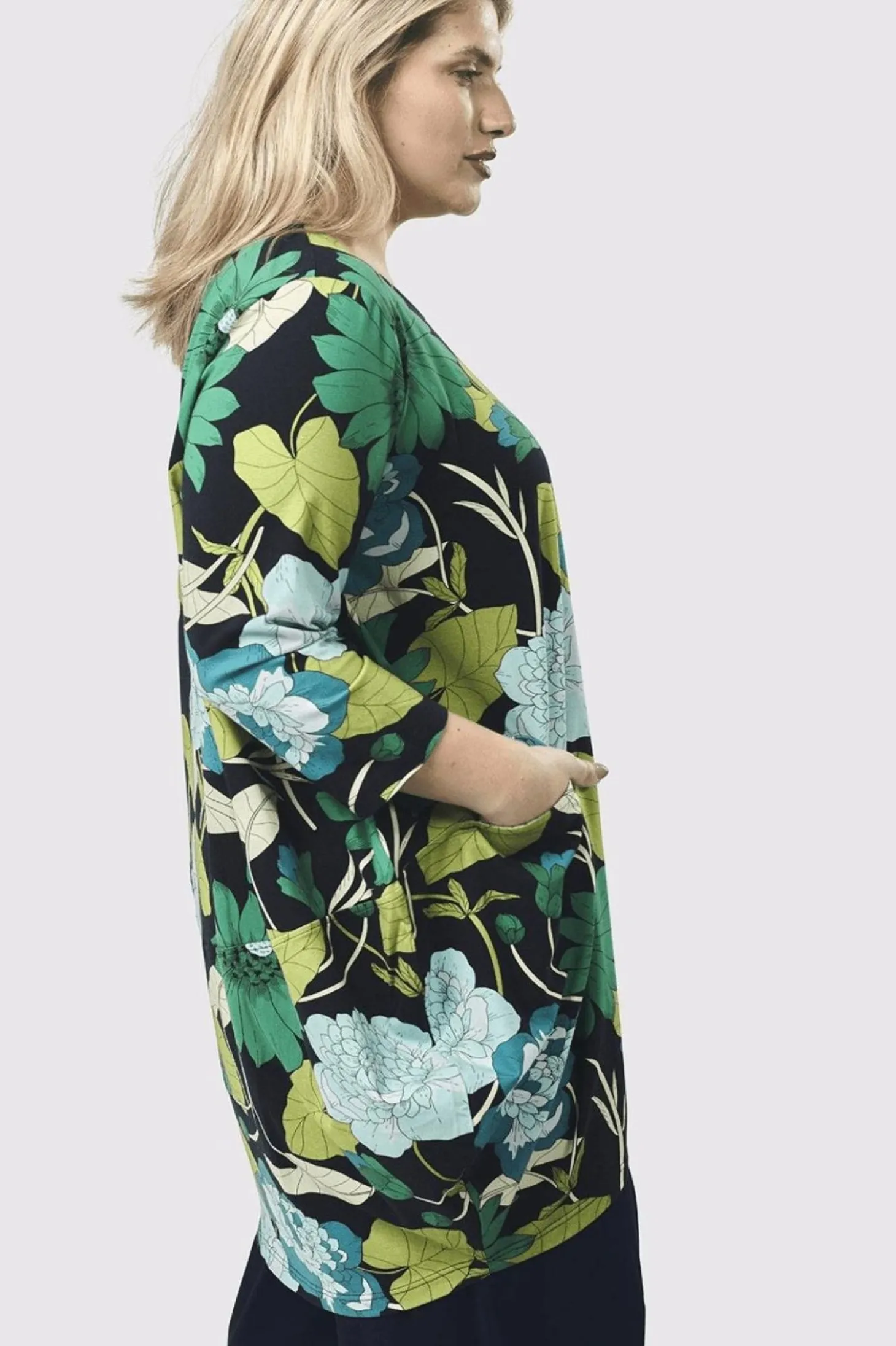 Cocoon Tunic Top, Floral