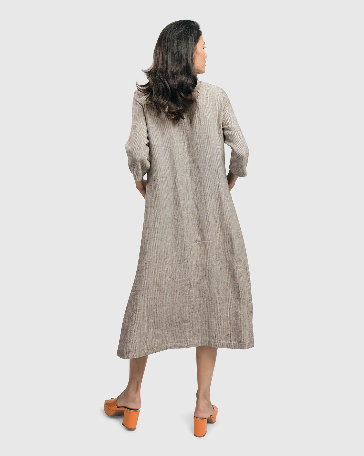 Cool Breeze Linen Maxi Dress, Ecru