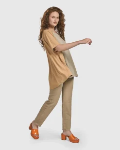 Cotton Iconic Stretch Cotton Jeans, Sand