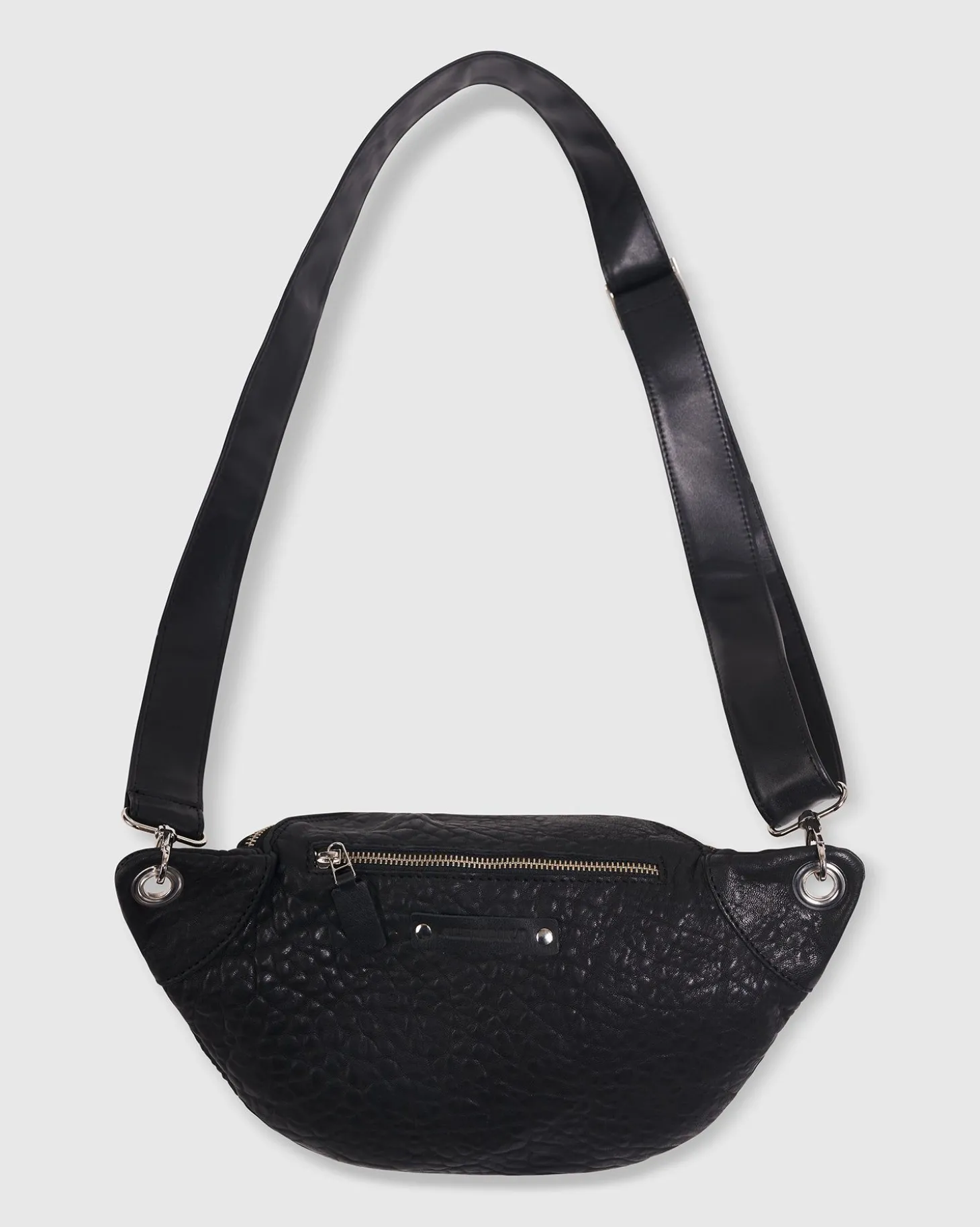 Crossbody Sling Bag, Black Strap