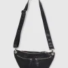 Crossbody Sling Bag, Black Strap