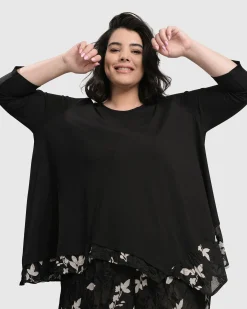 Cultured Club Knit Top, Leaves