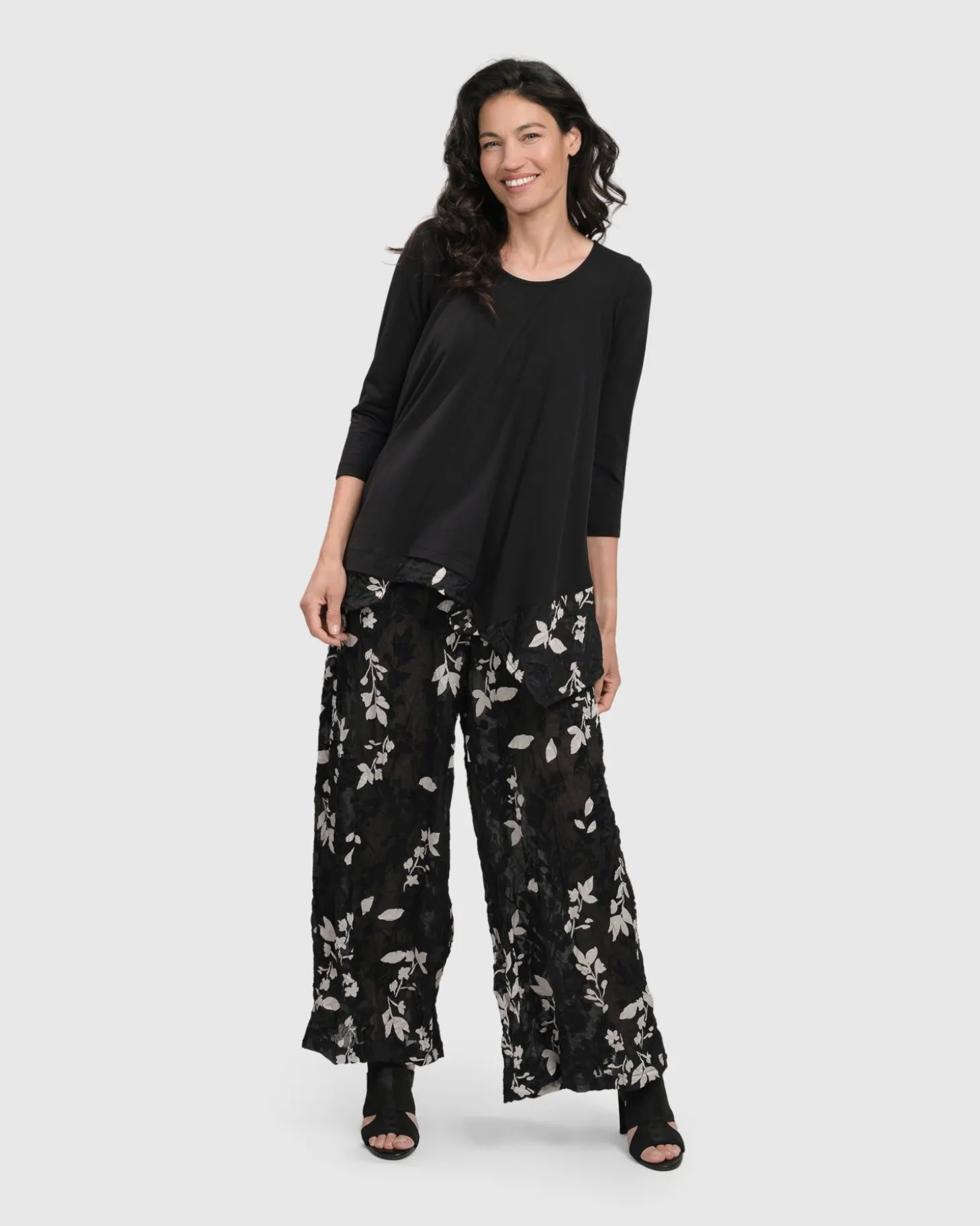 Cultured Club Palazzo Pants, Leaves