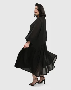 Cultured Club Popover Dress, Black