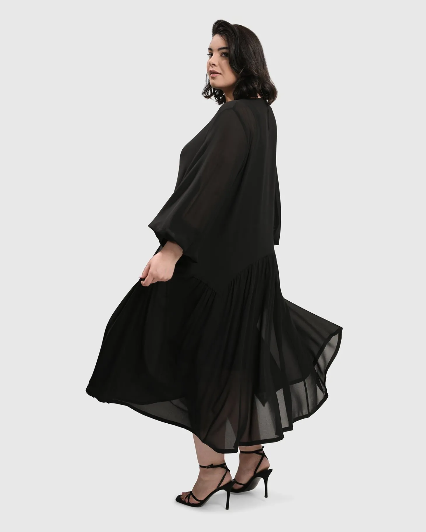 Cultured Club Popover Dress, Black
