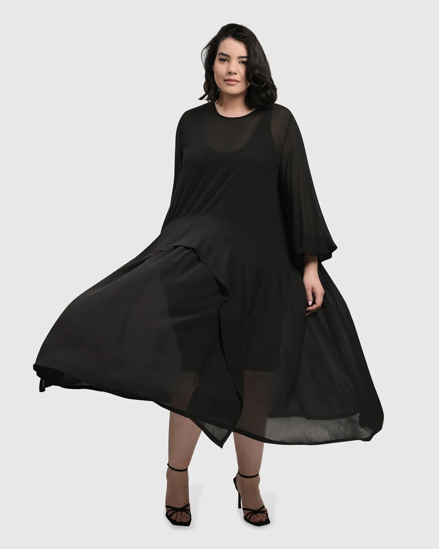 Cultured Club Popover Dress, Black