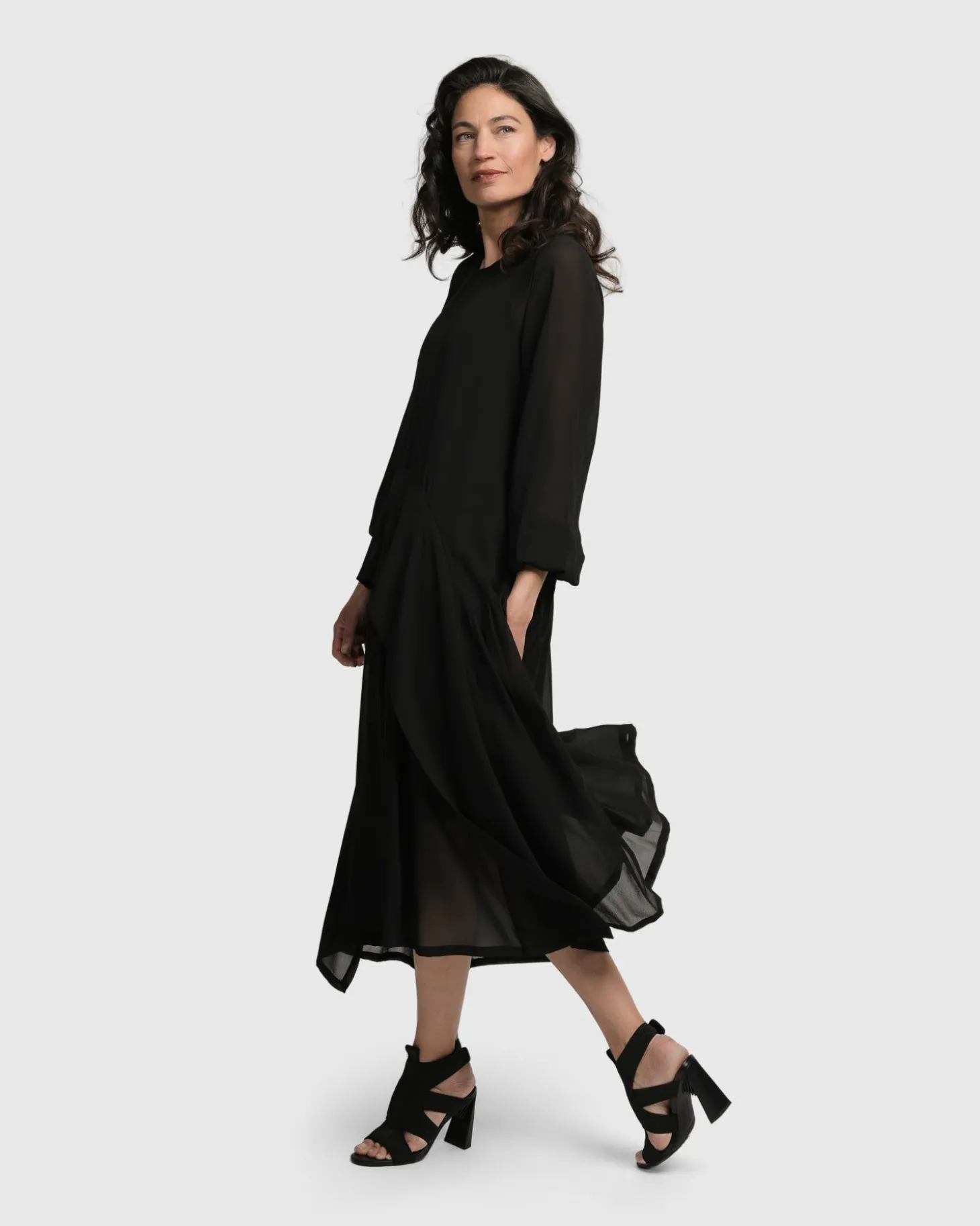 Cultured Club Popover Dress, Black