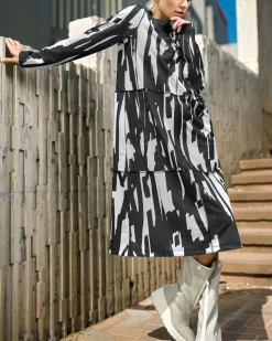 Cyber Boxy Dress, Brush