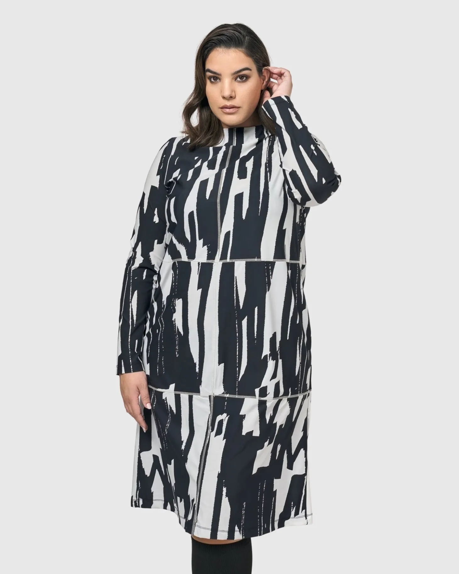 Cyber Boxy Dress, Brush