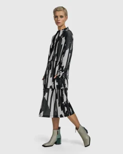 Cyber Boxy Dress, Brush