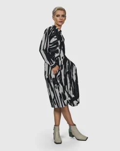 Cyber Shirt Dress, Brush