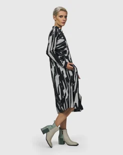 Cyber Shirt Dress, Brush
