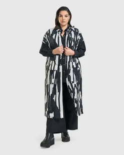 Cyber Short Sleeve Duster, Brush