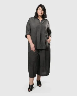 Dana Palazzo Pants, Dove Grey