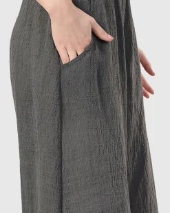 Dana Palazzo Pants, Dove Grey
