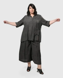Dana Palazzo Pants, Dove Grey